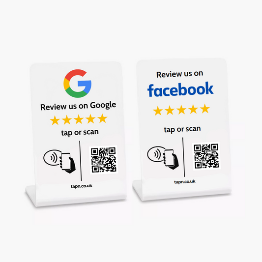 Google and Facebook Review Stands