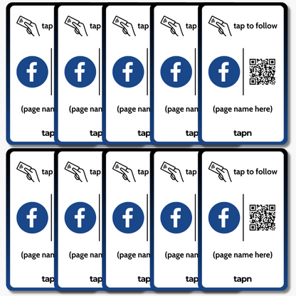 Facebook Follow Us Card - Tap or Scan